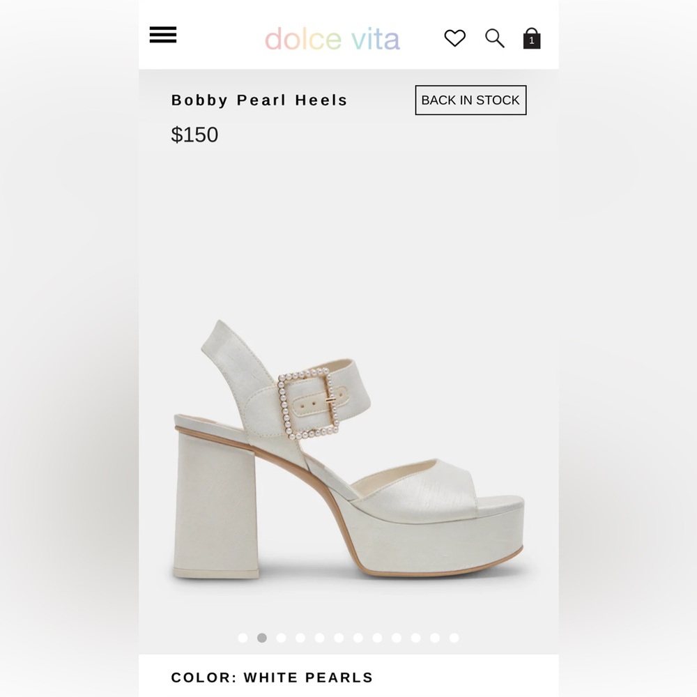 Dolce Vida Bobby Pearl Heels